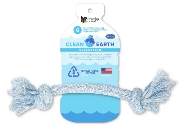 1ea Spunky Pup Clean earth Recycled Rope Medium - Toys
